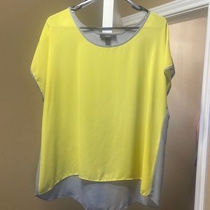 Cute Alfani Top Size 10 yellow/gray